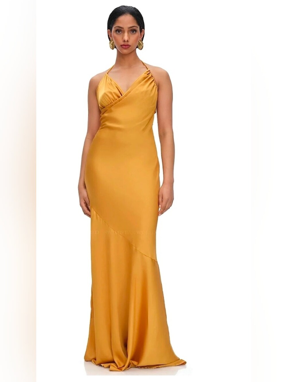 Andrea Iyamah Mustard Yellow Maxi Dress